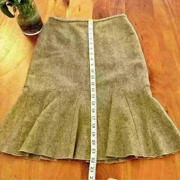 Ann Taylor Earthy Minimalist Corpcore Academic Work Career Wear Mini Skirt. - Picture 11 of 11